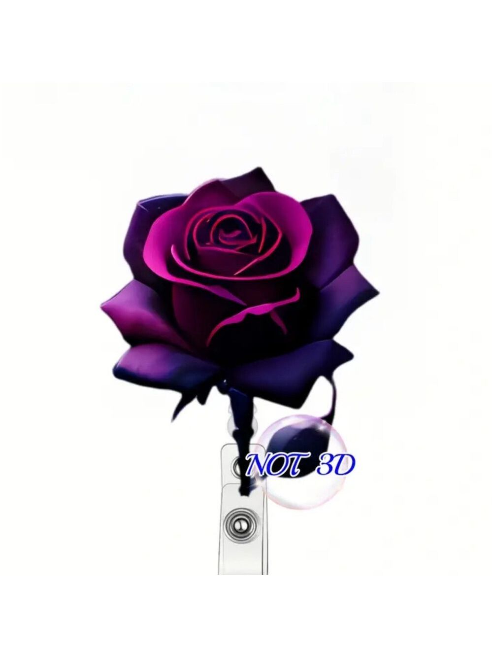 Elegant Purple Rose Brooch